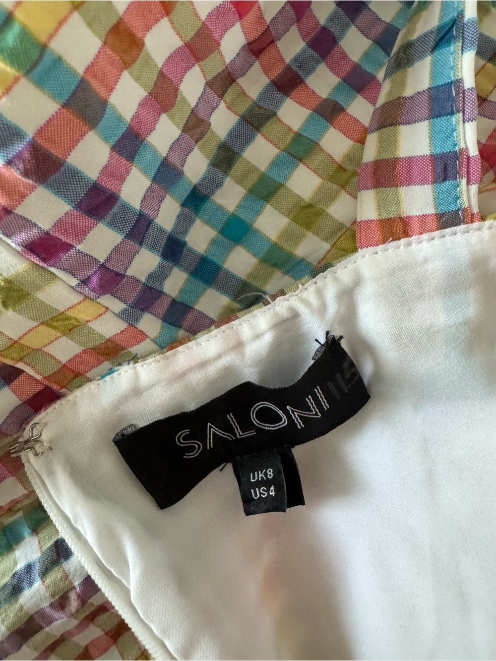 Salonie Multicolor Gingham Dress